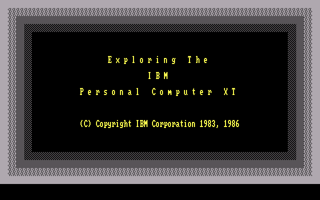 IBM - Exploring The IBM Personal Computer XT 2.00 - Splash