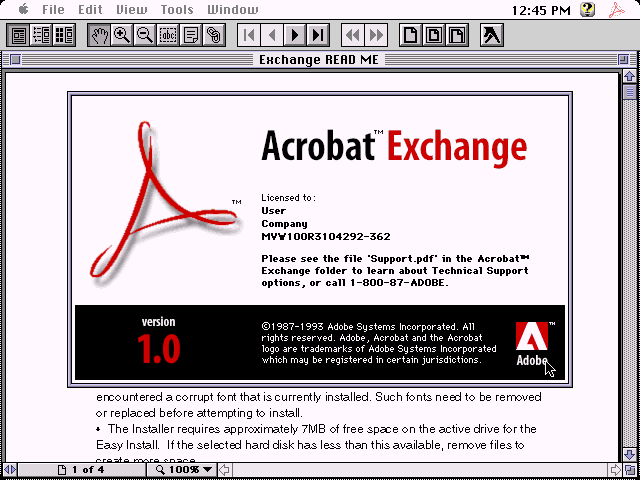Acrobat Exchange 1.0 - About