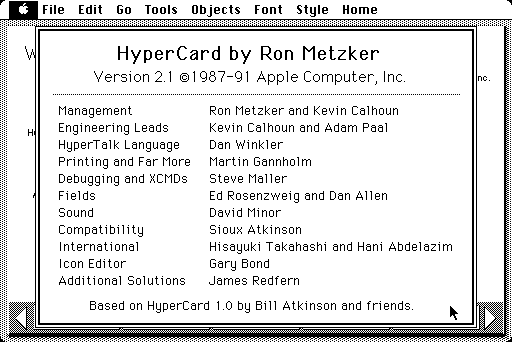 HyperCard 2.1 - About