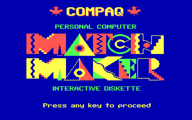 Compaq Personal Computer Match Maker - Splash