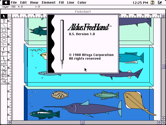 Aldus FreeHand 1.0 for Macintosh - About