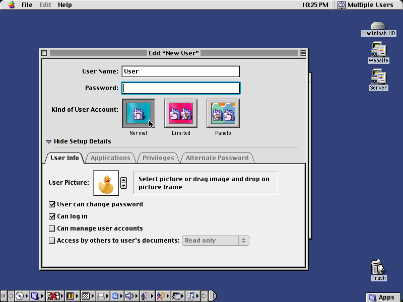 Mac OS 9.2 - Users