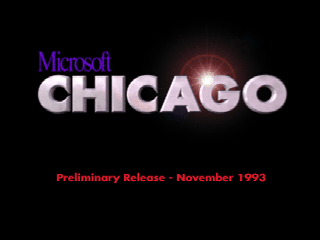 Microsoft Windows Chicago - Splash