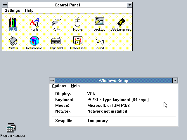 Microsoft Windows 3.0 - Control Panel