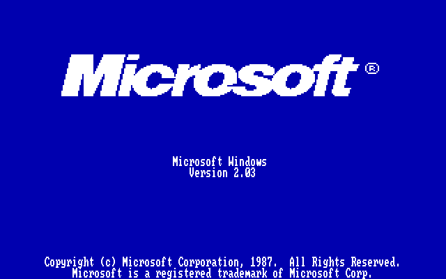 Microsoft Windows 2.03 - Splash