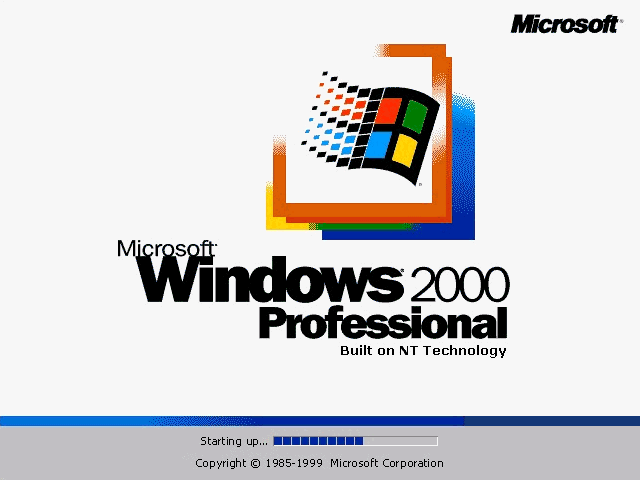 Boot-Up Splash in Windows 2000