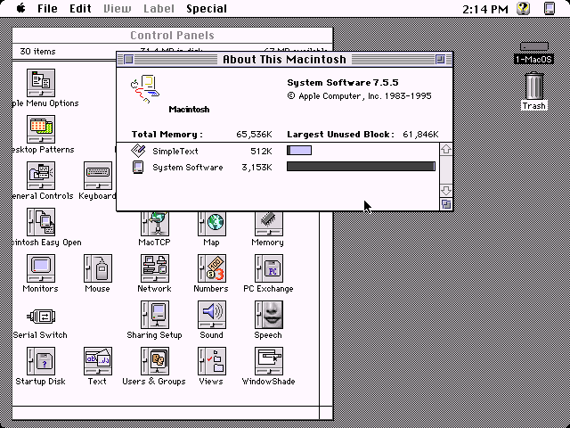 Mac OS 7.5.5 - About