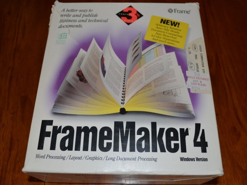 Software Photo Database - FrameMaker 4 - Box