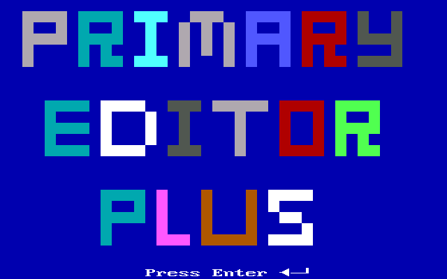 Primary Editor Plus 1.00 - Splash 2