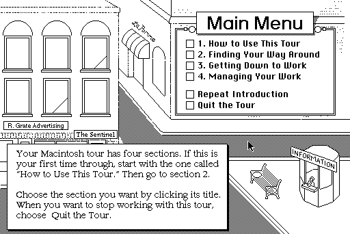 Apple Tour of Macintosh Plus - Menu