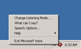 Microsoft Voice 2.0 - Menu