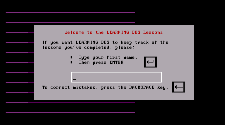 Microsoft Learning DOS 3.0 - Start