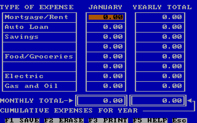 winworld your ibm pcjr sampler expense calculator yearly expenses calculator