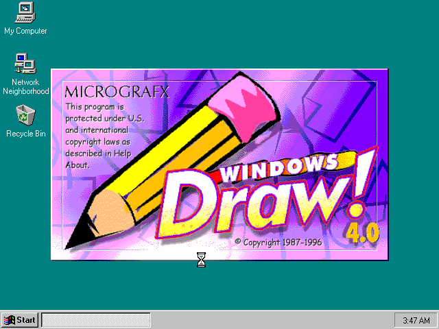 Micrografx Windows Draw 4.0 - Splash