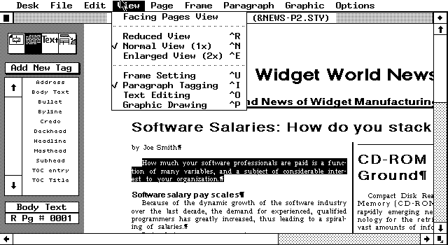 WinWorld: Ventura Publisher 1.1