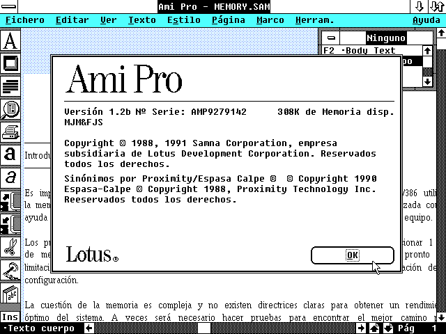 lotus amipro 3.1 lotus amipro 3.1