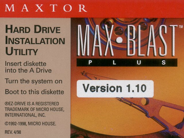 Max-Blast Plus 1.1 - Label