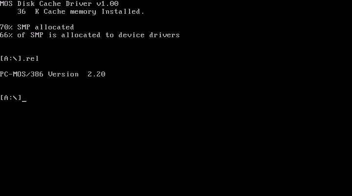 PC-MOS 386 2.20 Demo - Boot
