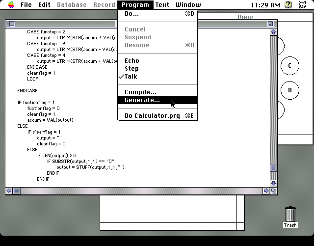 FoxBASE Plus 1.10 for Macintosh - Code