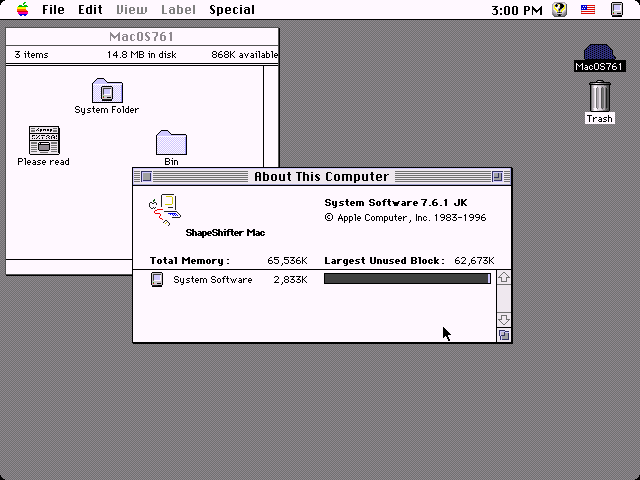 Mac OS 7.6.1 - About