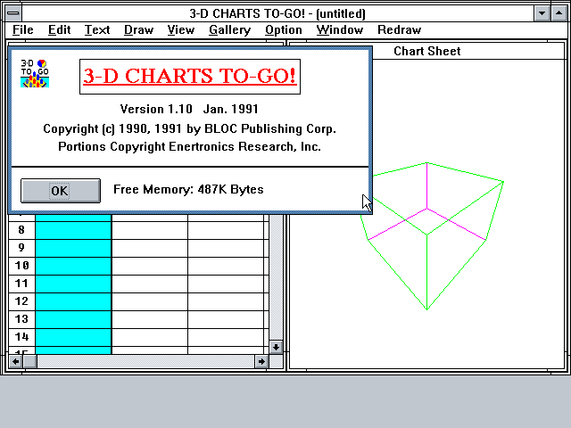 3-D Charts To-Go 1.10 - About
