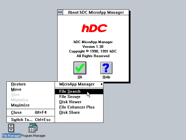 hDC FileApps 1.0 - Manager