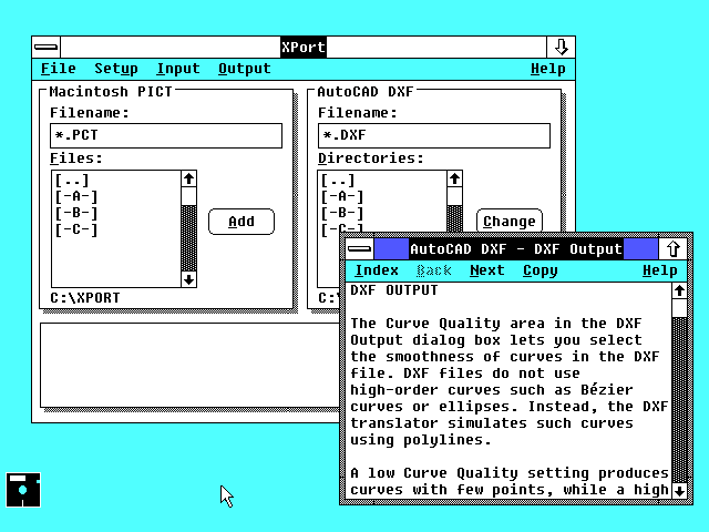 Micrografx XPort 1.0 - Run