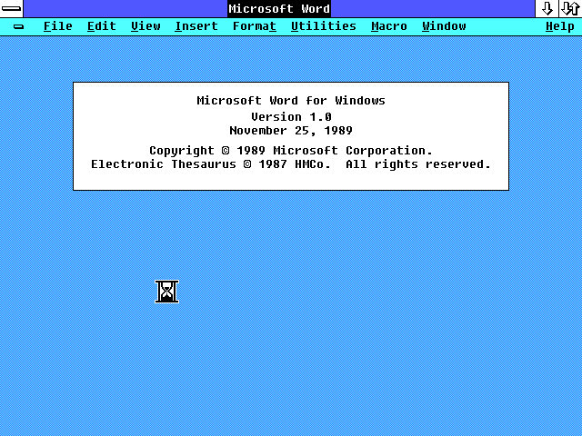 WinWorld: Microsoft Word 1.x (Windows)