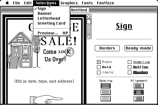 The Print Shop for Macintosh - Edit