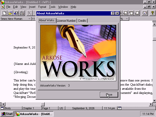 ArcoseWorks 3.0 - About