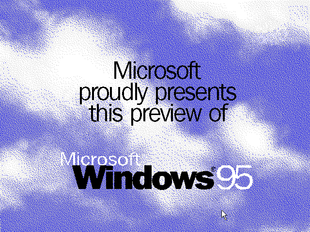 Microsoft Windows 95 Demo - Splash