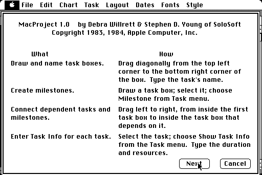 MacProject 1.0 - About