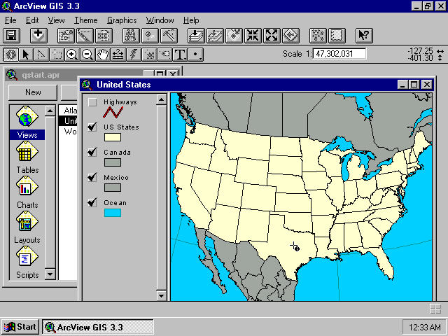 ArcView 3.3 - Edit