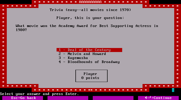 Banner Blue Movie Guide 1.0 (1991) - Trivia