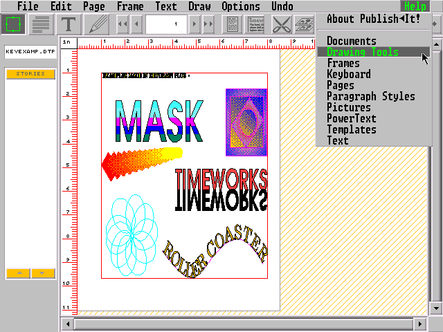 Publish It 3.0 for DOS - Example