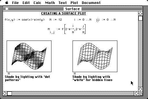MathCAD 2.0 for Macintosh - Plot