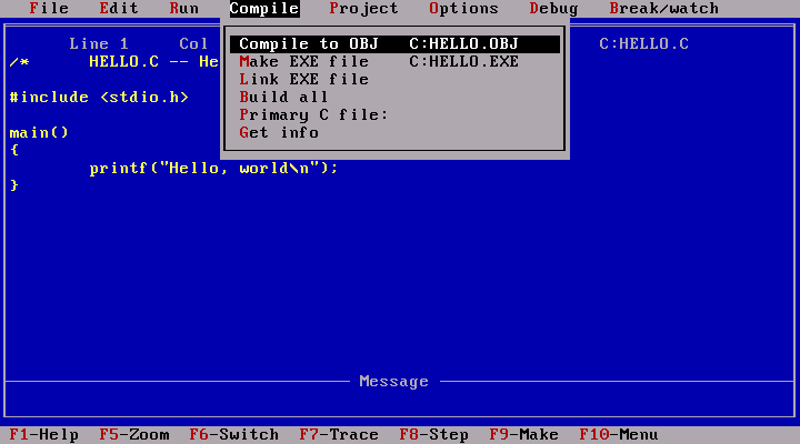WinWorld: Borland Turbo C 2.x