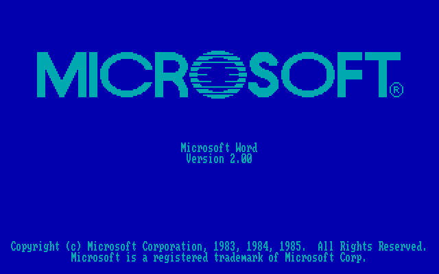 WinWorld: Microsoft Word 2.x (DOS)