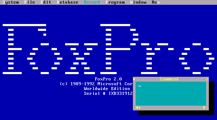 WinWorld: FoxPro 2.0