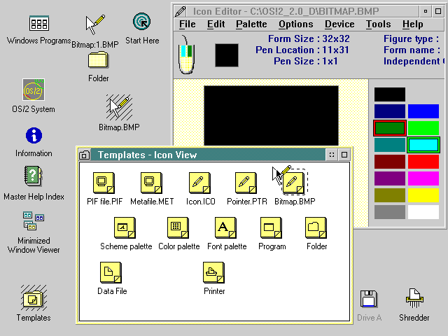 IBM OS2 2.0 - Templates