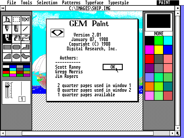 GEM Paint 2.01 - About