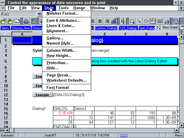 Lotus 1-2-3 5.0 for Windows - Edit