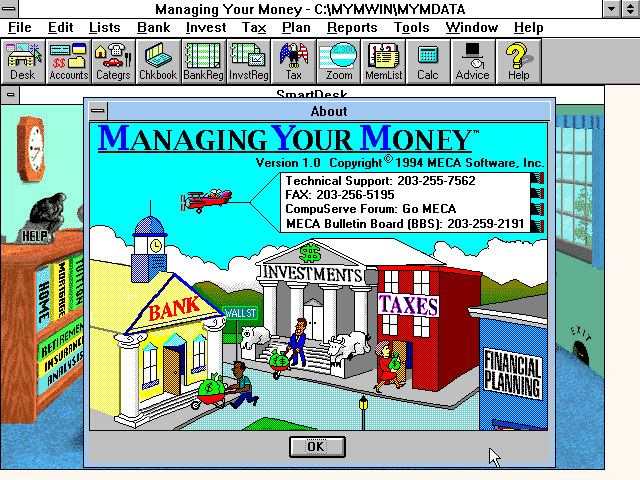 Managing Your Money 1.0 for Windows - About