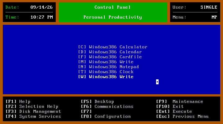 Control Panel Plus - Menu