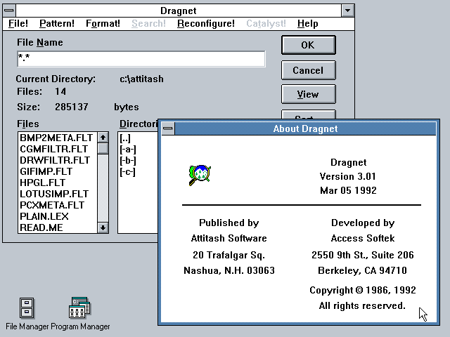 Dragnet 3.01 - About