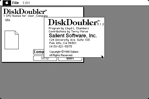 DiskDoubler 3.1.2 for Macintosh - About