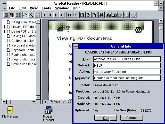 WinWorld: Adobe Acrobat Reader 3.x