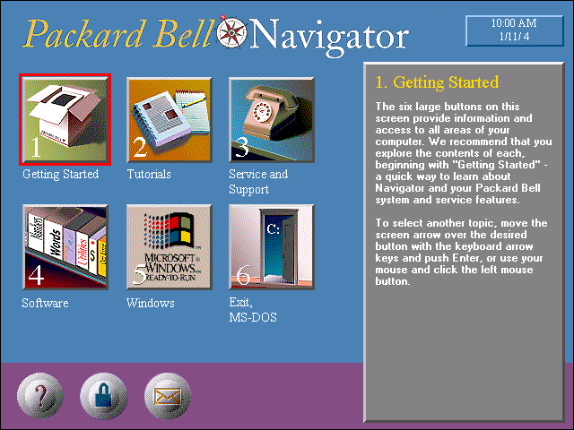Packard Bell Navigator 1.1 - Start