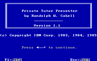 IBM Private Tutor Presenter 1.1 - Splash