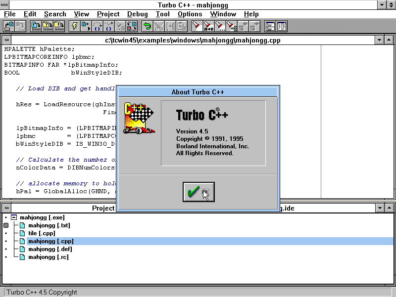 WinWorld: Borland Turbo C++ 3.x (DOS)